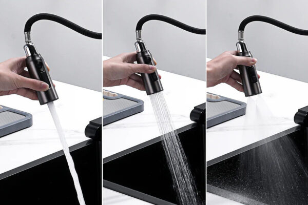 Изтеглящ се смесител с няколко режима